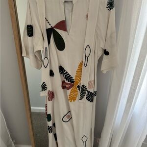 Elegant Cream Embroidered Dress